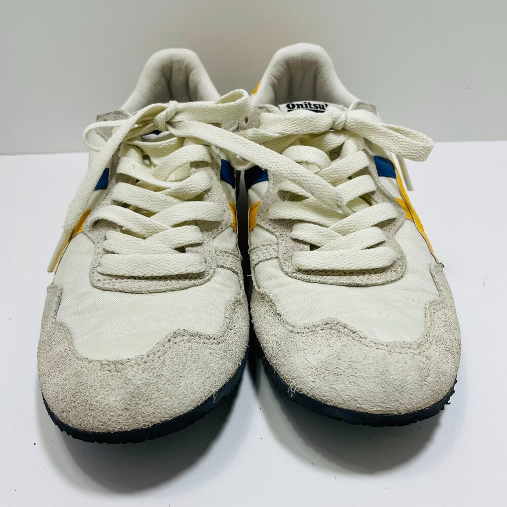 Onitsuka Tiger Serrano Sneakers White Yellow Blue – Women’s US 4 /Youth US 3 - Picture 4 of 9